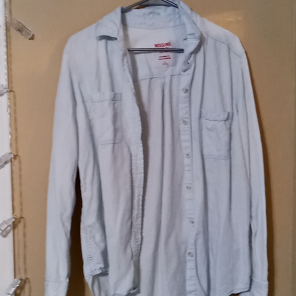 Silver button up